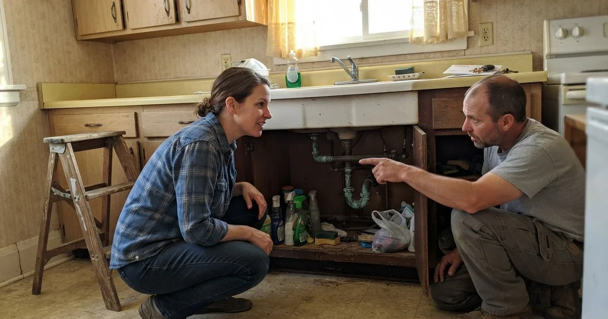 Plumbing repairs when settling a family estate or inherited home